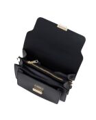Carbonara Schultertasche aus schwarzem Leder - 23x17x10cm