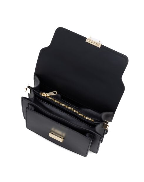 Carbonara Schultertasche aus schwarzem Leder - 23x17x10cm