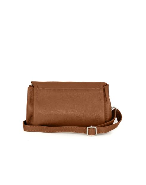 Corno Baitone Schultertasche aus Leder cognac - 24x14x10cm
