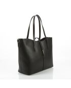 Sac en cuir Parma noir - 40x27x14cm