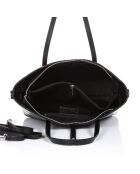 Sac en cuir Parma noir - 40x27x14cm