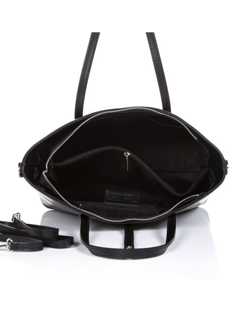 Sac en cuir Parma noir - 40x27x14cm