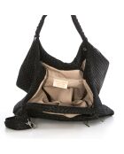 Bolso de piel Pitigliano negro - 41x34x30cm
