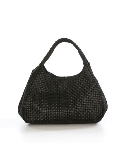 Bolso de piel Pitigliano negro - 41x34x30cm