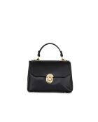 Sac bandoulière en cuir Monte Confinale noir - 21x17x12cm
