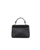 Sac bandoulière en cuir Monte Confinale noir - 21x17x12cm