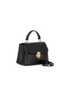 Sac bandoulière en cuir Monte Confinale noir - 21x17x12cm