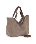 Sac en cuir Gimignano taupe foncé - 45x50x20cm