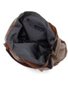 Sac en cuir Gimignano taupe foncé - 45x50x20cm