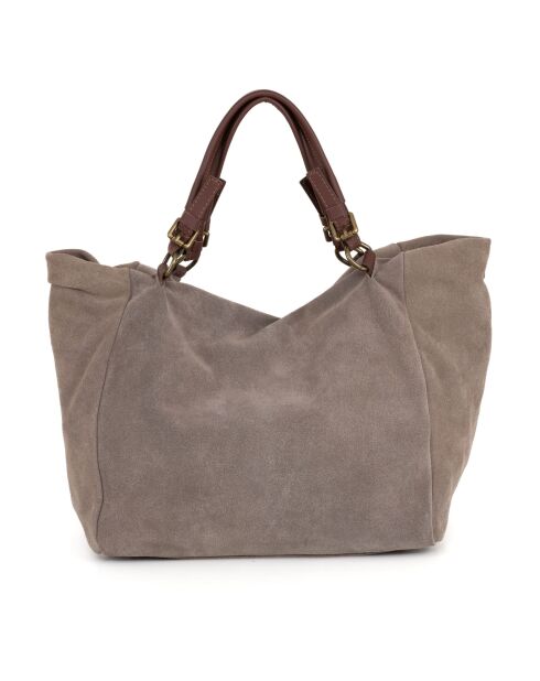 Sac en cuir Gimignano taupe foncé - 45x50x20cm