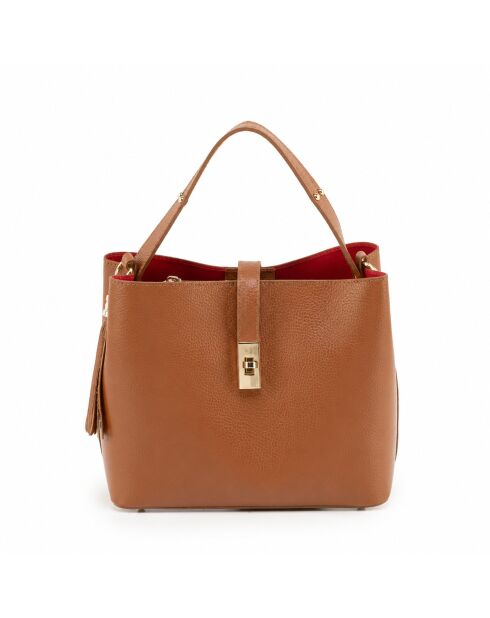 Sac en cuir Grondo cognac - 25x21x14cm