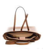 Sac en cuir Montecarlo cognac - 36x27x14cm