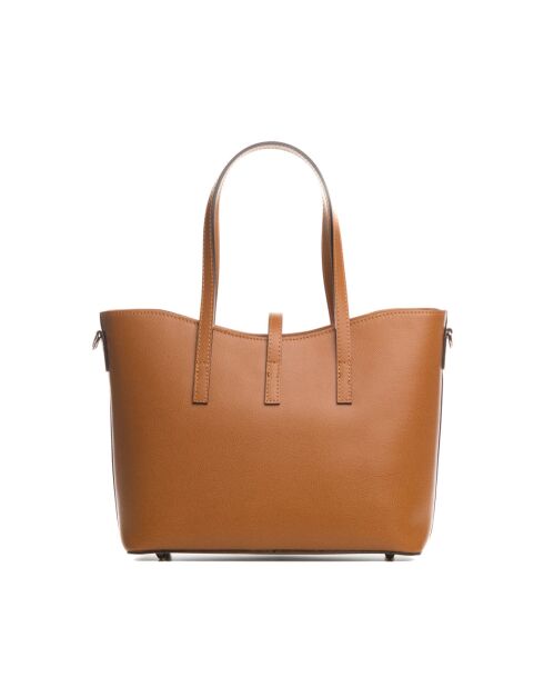 Sac en cuir Montecarlo cognac - 36x27x14cm