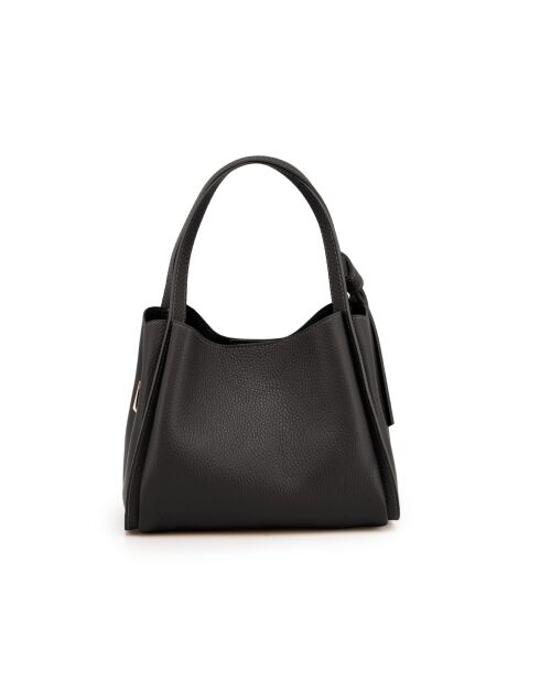 Ortiano schwarze Ledertasche - 24x18x14cm