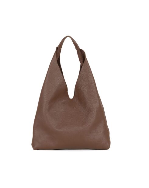 Catanzaro bruine leren tas - 45x36x5cm