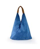 Mirtillo Tasche aus Veloursleder blaue Jeans - 34x39x8cm