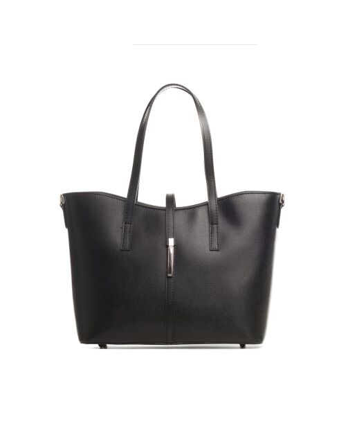 Sac en cuir Montecarlo noir - 36x27x14cm