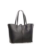 Sac en cuir Montecarlo noir - 36x27x14cm