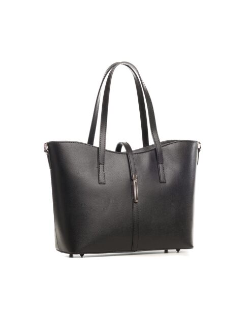 Sac en cuir Montecarlo noir - 36x27x14cm