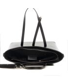 Sac en cuir Montecarlo noir - 36x27x14cm