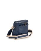 Sac bandoulière en cuir Favara bleu - 24x19x7cm