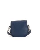 Sac bandoulière en cuir Favara bleu - 24x19x7cm