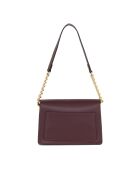 Sac bandoulière en cuir Desenigo vin - 22,5x17x10cm