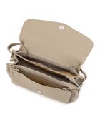 Corno Baitone Schultertasche aus taupefarbenem Leder - 24x14x10cm