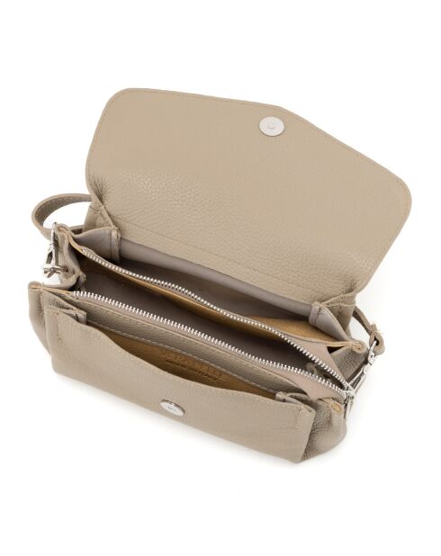 Corno Baitone Schultertasche aus taupefarbenem Leder - 24x14x10cm