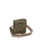 Favara Schultertasche aus olivfarbenem Leder - 24x19x7cm