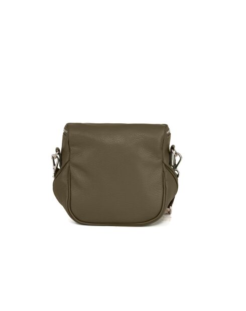 Favara Schultertasche aus olivfarbenem Leder - 24x19x7cm