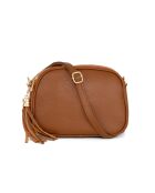 Sac bandoulière en cuir Flumendosa cognac - 23x17x7cm