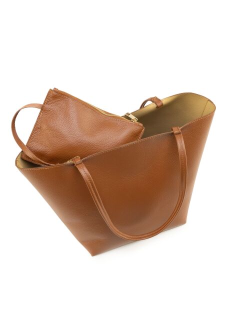 Ledro Ledertasche in Cognac - 25x29x24cm