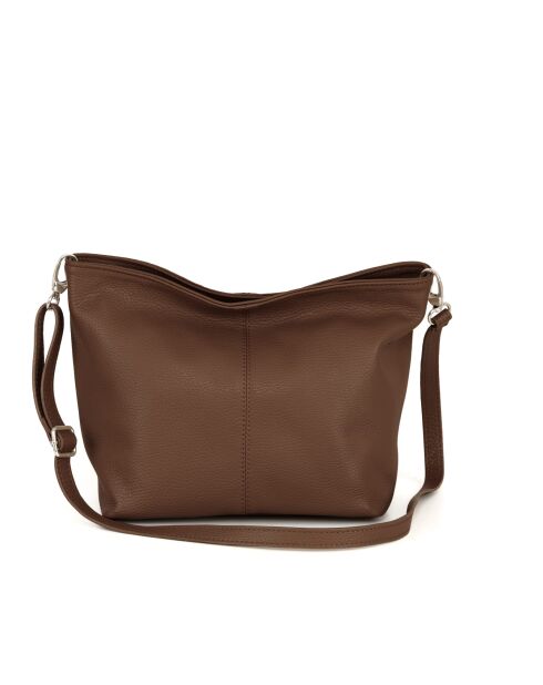 Trapani Bruciato leren tas - 33x25x14cm