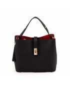 Grondo schwarze Ledertasche - 25x21x14cm
