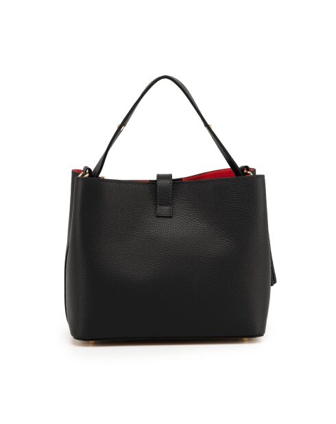 Grondo schwarze Ledertasche - 25x21x14cm