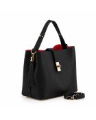Grondo schwarze Ledertasche - 25x21x14cm