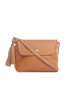 Bagni Schultertasche aus cognacfarbenem Leder - 25x17x7cm