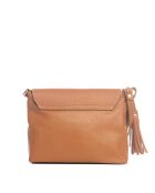 Bagni Schultertasche aus cognacfarbenem Leder - 25x17x7cm