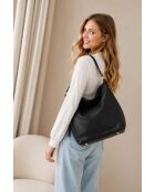 Borsa Carrara in pelle nera - 36x28x12cm