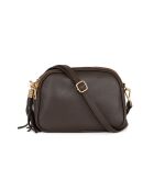 Flumendosa Schultertasche aus Mokka-Leder - 23x17x7cm