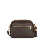 Flumendosa Schultertasche aus Mokka-Leder - 23x17x7cm
