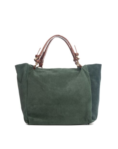 Sac en cuir Gimignano vert foncé - 45x50x20cm