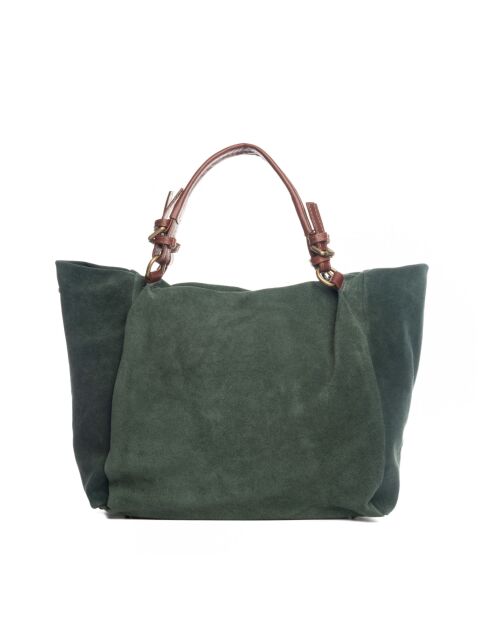 Sac en cuir Gimignano vert foncé - 45x50x20cm