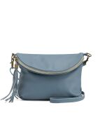 Dunkelblaue Schultertasche Cetona aus Leder - 24x18x4cm
