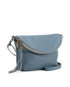 Dunkelblaue Schultertasche Cetona aus Leder - 24x18x4cm