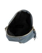 Dunkelblaue Schultertasche Cetona aus Leder - 24x18x4cm