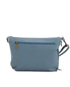 Dunkelblaue Schultertasche Cetona aus Leder - 24x18x4cm