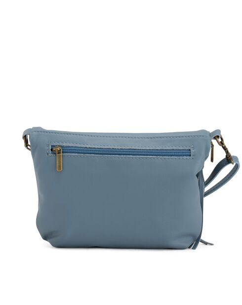Dunkelblaue Schultertasche Cetona aus Leder - 24x18x4cm