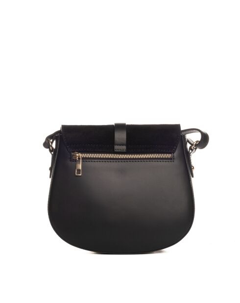 Adda Schultertasche aus schwarzem Leder - 23x20x6cm
